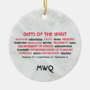 Adorno De Cerámica GIFTS HOLY SPIRIT   Monogram   Christian