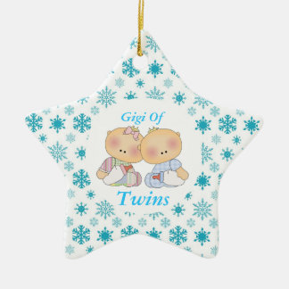 Adorno De Cerámica Gigi Abuela De Twins Star Ornament Gift