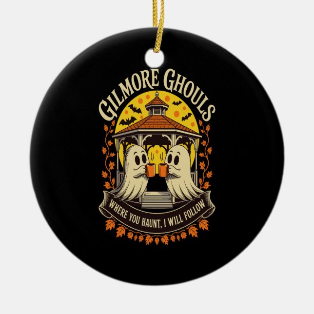 Adorno De Cerámica Gilmore Ghouls Halloween Ghost (Frente)