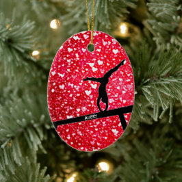 Adorno De Cerámica Gimnasia Corazón Equilibrio de viga Cerámica Ornam