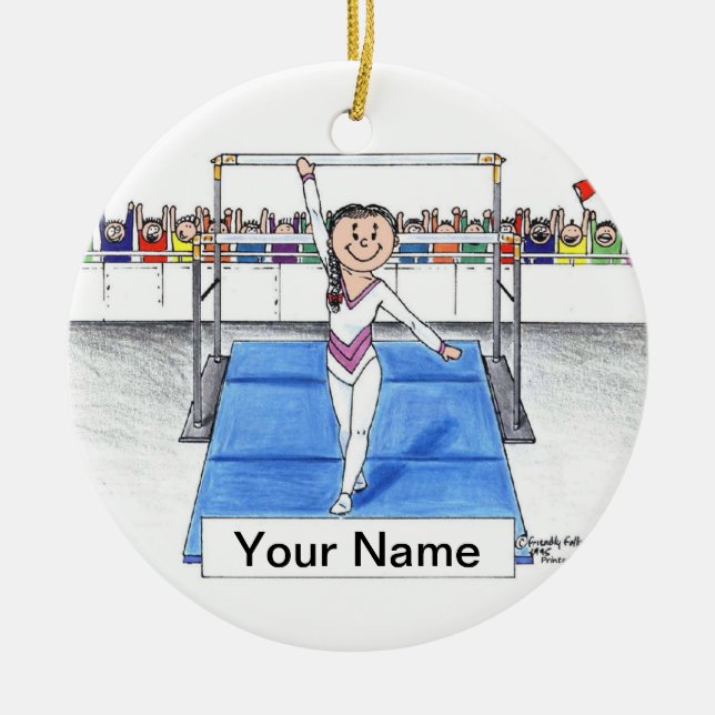 Adorno De Cerámica Gimnasia - Mujeres (Frente)