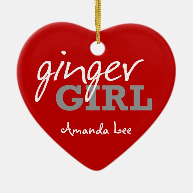 Adorno De Cerámica Ginger Chica Redhead Fimes (Frente)