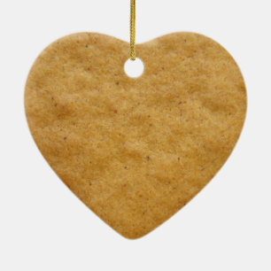 Adorno De Cerámica Gingerbread cookie heart shaped - cinnamon