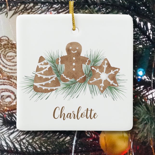 Adorno De Cerámica Gingerbread Navidades personalizados (Subido por el creador)