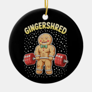 Adorno De Cerámica Gingershred Navidad Pan de Jengibre Gimnasio Cultu