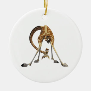 Adorno De Cerámica Girafa Divertida Gráfica – Diseño Animal Lindo y G