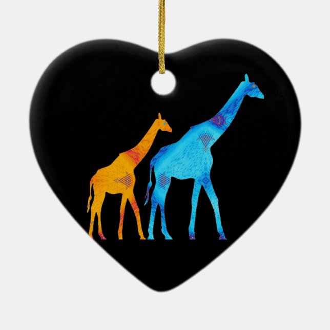 Adorno De Cerámica Giraffe (Atrás)