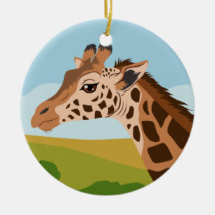 Adorno De Cerámica Giraffe