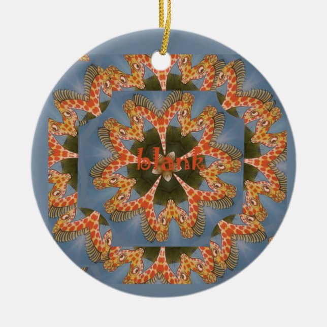 Adorno De Cerámica Giraffe Resumen de arte Imprimir (Frente)