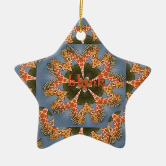 Adorno De Cerámica Giraffe Resumen de arte Imprimir (Frente)