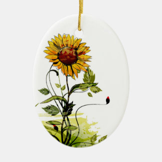 Adorno De Cerámica Girasol