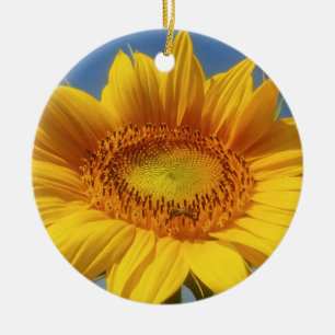 Adorno De Cerámica Girasol amarillo