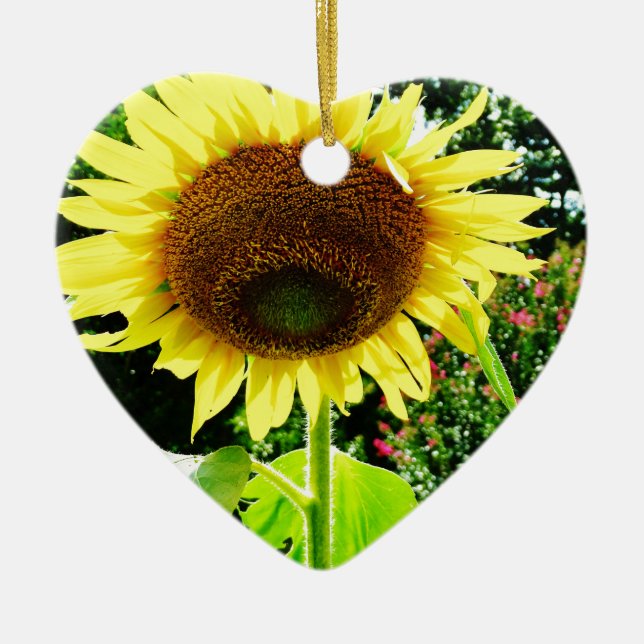 Adorno De Cerámica Girasol amarillo grande (Frente)