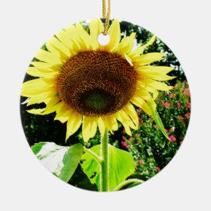 Adorno De Cerámica Girasol amarillo grande