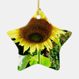 Adorno De Cerámica Girasol amarillo grande