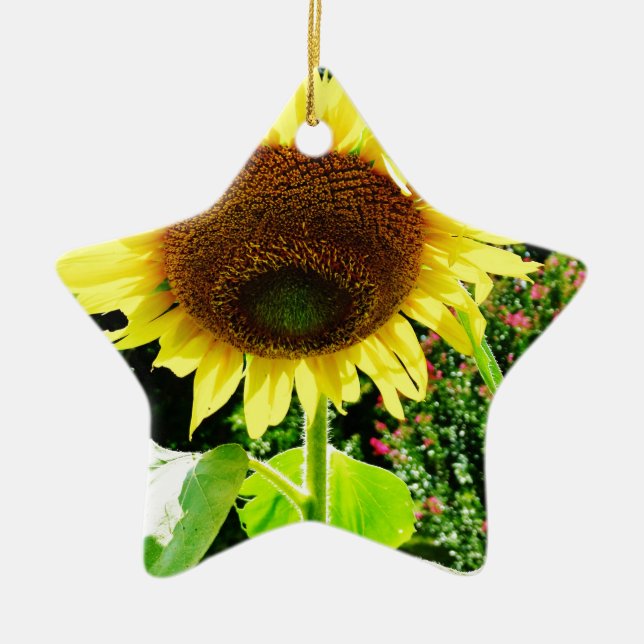 Adorno De Cerámica Girasol amarillo grande (Frente)
