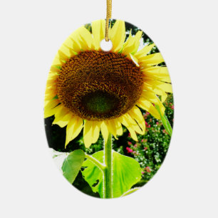 Adorno De Cerámica Girasol amarillo grande