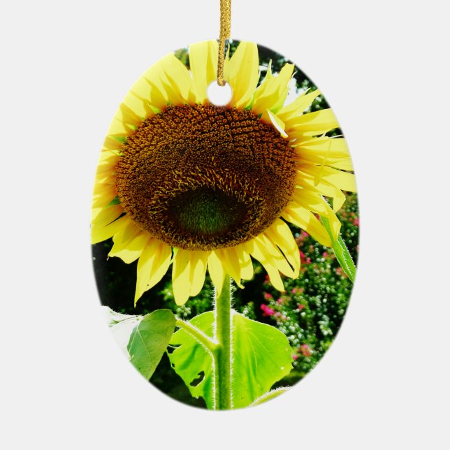 Adorno De Cerámica Girasol amarillo grande (Frente)