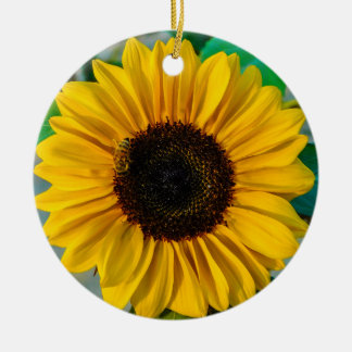 Adorno De Cerámica Girasol con abeja