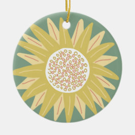 Adorno De Cerámica Girasol gigante