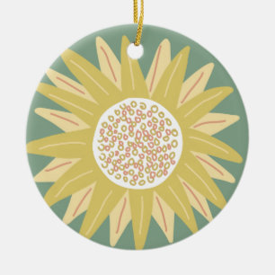 Adorno De Cerámica Girasol gigante