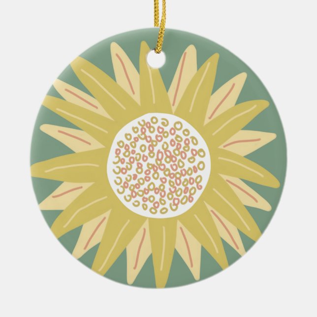 Adorno De Cerámica Girasol gigante (Frente)