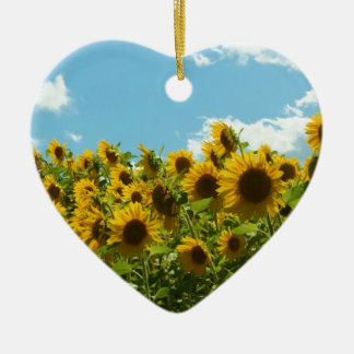 Adorno De Cerámica Girasoles