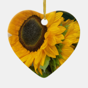 Adorno De Cerámica Girasoles del 3er Aniversario