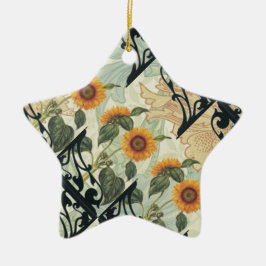 Adorno De Cerámica Girasoles e hierro