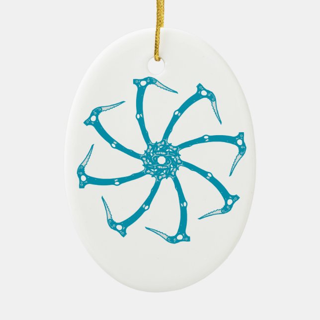 Adorno De Cerámica Giro de herramientas de hielo (Frente)