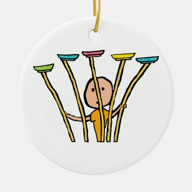 Adorno De Cerámica Giro de placa (Frente)