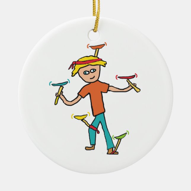 Adorno De Cerámica Giro de placa (Frente)