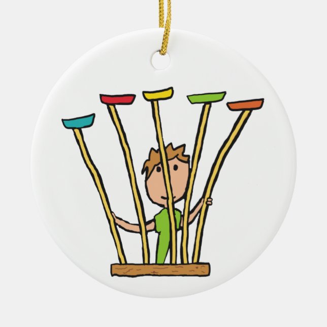 Adorno De Cerámica Giro de placa (Frente)