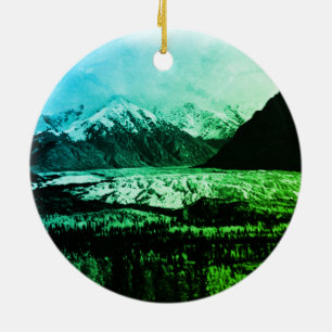 Adorno De Cerámica Glaciar Vintage USA Alaska Matanuska