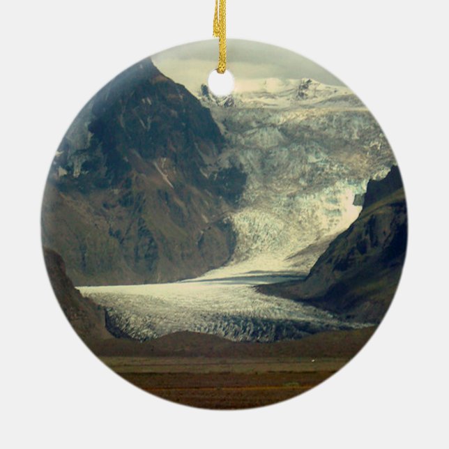 Adorno De Cerámica Glacier on Iceland Ornament (Atrás)