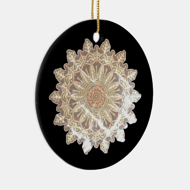 Adorno De Cerámica Gleam de copos de nieve congelados #6 (Derecha)