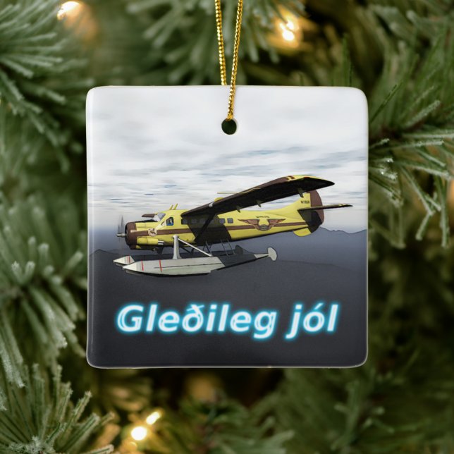 Adorno De Cerámica Gleðileg jól - de Havilland DH3-C Otter (Árbol)