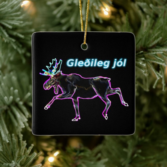 Adorno De Cerámica Gleðileg jól - Electric Moose (Árbol)