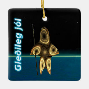 Adorno De Cerámica Gleðileg jól - Fractal Inuit Hunter
