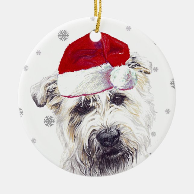 Adorno De Cerámica Glen de Imaal Terrier - Bauble de Navidades de San (Frente)