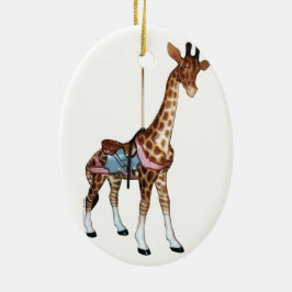 Adorno De Cerámica Glen Echo Carousel Giraffe