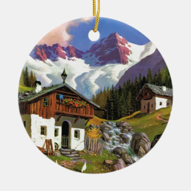 Adorno De Cerámica Gletcherwelt, Suiza (Frente)