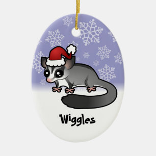 Adorno De Cerámica Glider Azucarado de Navidad (agrega el nombre de t
