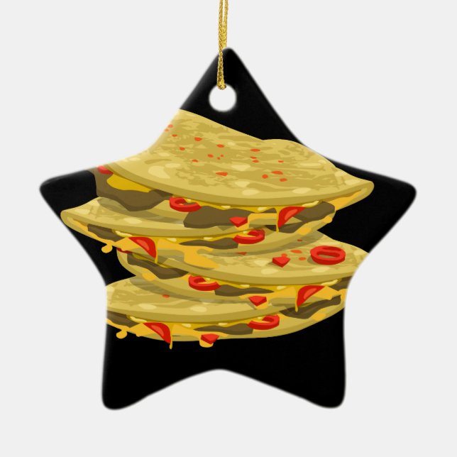Adorno De Cerámica Glitch quesadilla picante (Frente)