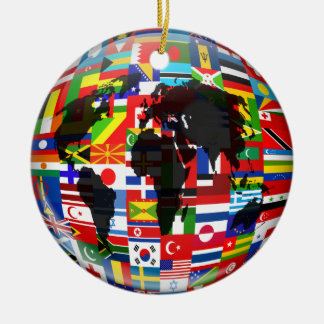 Adorno De Cerámica Globo de la bandera