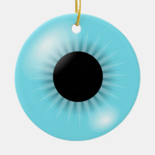 Adorno De Cerámica Globo del ojo azul grande ormanent