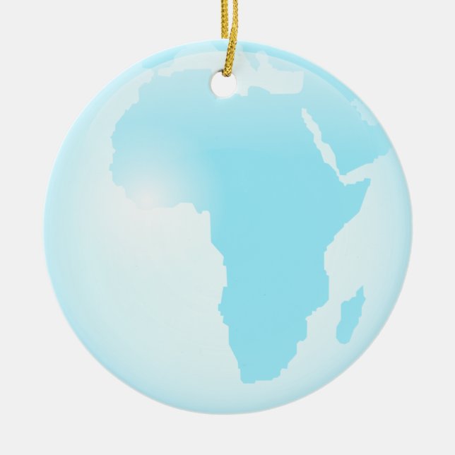 Adorno De Cerámica Globo del vidrio de África (Frente)