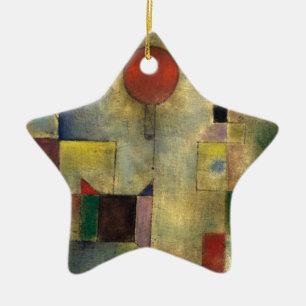 Adorno De Cerámica Globo rojo Paul Klee
