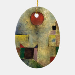 Adorno De Cerámica Globo rojo Paul Klee
