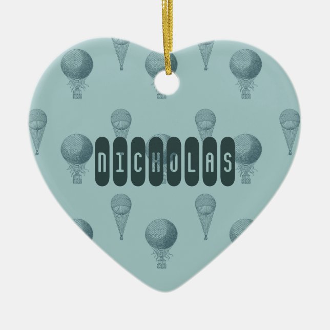 Adorno De Cerámica Globos de aire caliente (Frente)